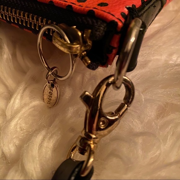 EUC Fossil pink polka dot crossbody - Picture 5 of 7